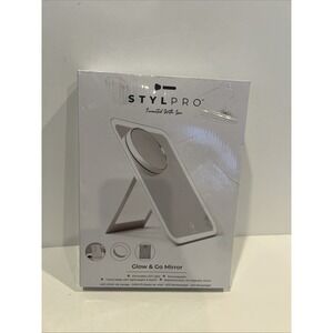 STYLPRO Glow & Go LED Rechargeable 10x Magnifying Portable Makeup Mirror White